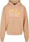 Merchcode Kapuzensweatshirt Herren Spring - Grow through 2 Ultra Heavy Hoody Braun/Gelb