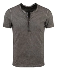 Henleyshirt Lemonade vintage Look uni Basic MT00122 mit Knopfleiste unifarben kurzarm slim fit