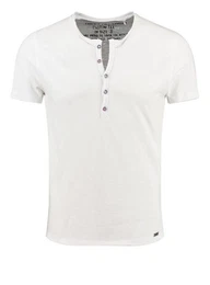 Henleyshirt Lemonade vintage Look uni Basic MT00122 mit Knopfleiste unifarben kurzarm slim fit