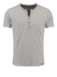 Henleyshirt Lemonade vintage Look uni Basic MT00122 mit Knopfleiste unifarben kurzarm slim fit