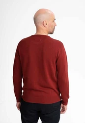 MELAWEAR Pullover HIMAL Dunkelrot/Braun/Rot