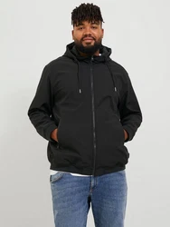 Jack & Jones Plus Softshelljacke JJEBASIC SOFTSHELL HOOD NOOS PLS schwarz