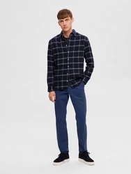 SELECTED HOMME Hemd 'Owen' Blau/Dunkelblau/Hellblau