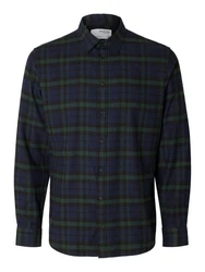 SELECTED HOMME Hemd Owen Dunkelgrün/Blau/Türkis/Grün