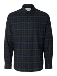 SELECTED HOMME Hemd Owen Dunkelgrün/Blau/Türkis/Grün