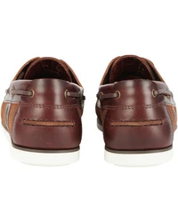 Barbour Bootsschuh Wake Mokassin Braun/Dunkelrot/Orange