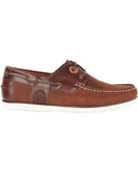 Barbour Bootsschuh Wake Mokassin Braun/Dunkelrot/Orange