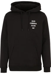 DEF Kapuzenpullover Anti Corona Hoody Schwarz