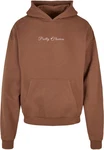 Merchcode Kapuzensweatshirt Ladies Pretty Flowers Cropped Tee Braun/Dunkelbraun