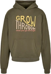 Merchcode Kapuzensweatshirt Herren Spring - Grow through 2 Ultra Heavy Hoody Dunkelgrün