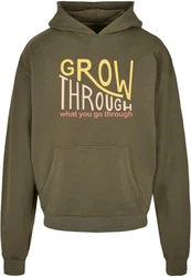 Merchcode Kapuzensweatshirt Herren Spring - Grow through 2 Ultra Heavy Hoody Dunkelgrün