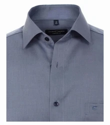 CASAMODA Langarmhemd uni regular fit Dunkelblau/Grau/Blau