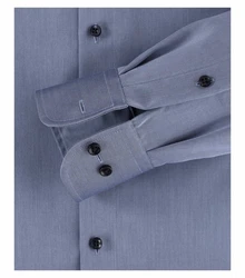 CASAMODA Langarmhemd uni regular fit Dunkelblau/Grau/Blau