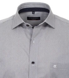 CASAMODA Businesshemd Print Grau/Hellblau/Dunkelgrau