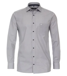 CASAMODA Businesshemd Print Grau/Hellblau/Dunkelgrau