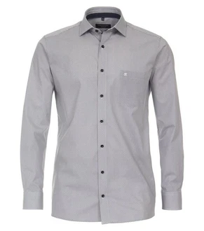 CASAMODA Businesshemd Print Grau/Hellblau/Dunkelgrau