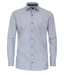 CASAMODA Businesshemd Print Hellblau/Dunkelblau/Blau/Grau
