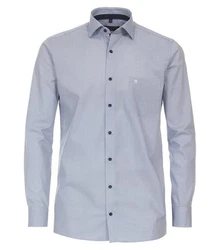 CASAMODA Businesshemd Print Hellblau/Dunkelblau/Blau/Grau