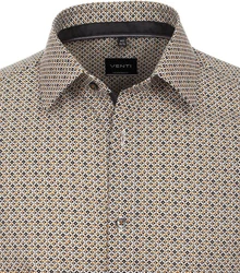 VENTI Business Langarmhemd Modern Fit Kentkragen Beige/Grau/Khaki/Braun