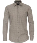 VENTI Business Langarmhemd Modern Fit Kentkragen Beige/Grau/Khaki/Braun