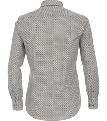 VENTI Business Langarmhemd Modern Fit Kentkragen Grau/Beige