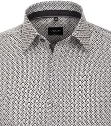 VENTI Business Langarmhemd Modern Fit Kentkragen Grau/Beige