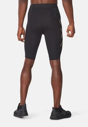 2xU Laufshorts Light Speed Compression Grün/Braun/Schwarz