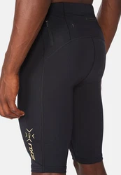 2xU Laufshorts Light Speed Compression Grün/Braun/Schwarz