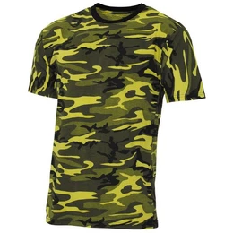 T-Shirt Outdoor T-Shirt, Streetstyle , gelb-camo, 140-145 g/m