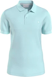 Calvin Klein Jeans Poloshirt CK EMBRO BADGE SLIM POLO Blau/Hellblau/Türkis