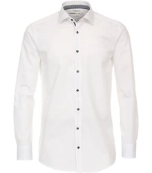 VENTI Businesshemd Hyperflex uni Weiß/Creme