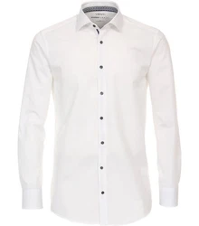 VENTI Businesshemd Hyperflex uni Weiß/Creme