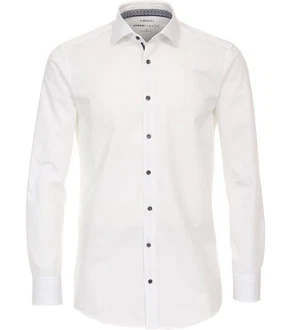 VENTI Businesshemd Hyperflex uni Weiß/Creme VENTI Businesshemd Hyperflex uni Weiß/Creme