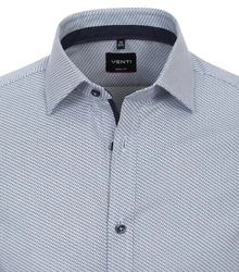 VENTI Businesshemd extra langer Arm Print Blau/Hellblau/Grau/Dunkelblau