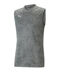 PUMA Sweatshirt teamCUP Trainingssweatshirt Dunkelgrau/Grau/Grün