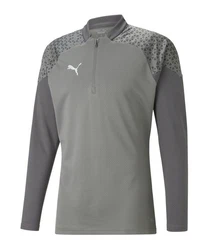 PUMA teamCUP HalfZip Sweatshirt Dunkelgrau/Grau/Grün/Dunkelgrün