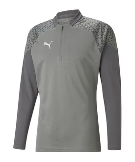 PUMA teamCUP HalfZip Sweatshirt Dunkelgrau/Grau/Grün/Dunkelgrün