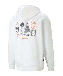 PUMA Sweatshirt DOWNTOWN Graphic Hoody Rosa/Creme/Weiß/Orange