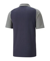 PUMA T-Shirt teamCUP Casuals Poloshirt Dunkelblau/Grau