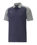 PUMA T-Shirt teamCUP Casuals Poloshirt Dunkelblau/Grau