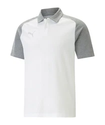 PUMA T-Shirt teamCUP Casuals Poloshirt Grau/Hellgrau/Silber/Weiß