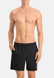 PUMA Swim Men's Mid Shorts Schwarz/Dunkelblau/Weiß