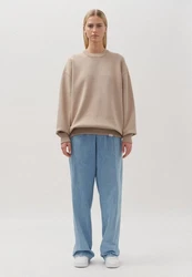 studio seidensticker Strickpullover Studio Langarm Rundhals Beige/Khaki/Hellblau/Blau/Braun