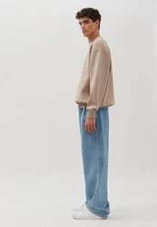 studio seidensticker Strickpullover Studio Langarm Rundhals Beige/Khaki/Hellblau/Blau/Braun