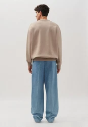 studio seidensticker Strickpullover Studio Langarm Rundhals Beige/Khaki/Hellblau/Blau/Braun