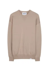 studio seidensticker Strickpullover Studio Langarm Rundhals Beige/Khaki/Hellblau/Blau/Braun