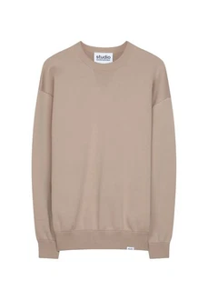 studio seidensticker Strickpullover Studio Langarm Rundhals Beige/Khaki/Hellblau/Blau/Braun
