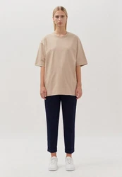 studio seidensticker T-Shirt Studio Kurzarm Rundhals Beige/Khaki