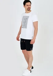 Indicode Chinoshorts Beauvals Schwarz/Lila/Dunkelblau/Grün