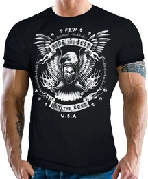 T-Shirt fr Motorradfahrer und Biker: Ride The Best, Eat the Rest